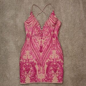 Windsor Pink Backless Dress